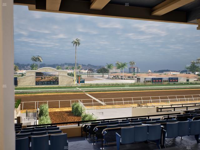 Del Mar Thoroughbred Club - Section Stretch Run Box 5 F Lvl 3 Seat View