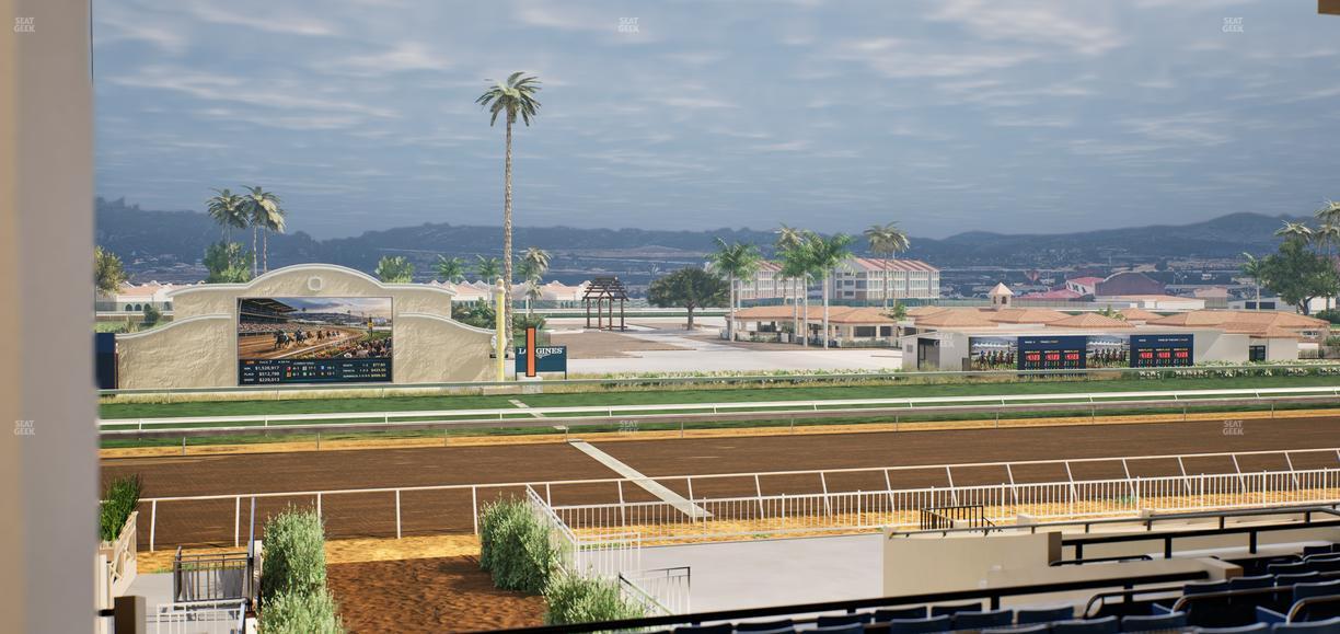 Del Mar Thoroughbred Club - Section Stretch Run Box 5 F Lvl 3 Seat View