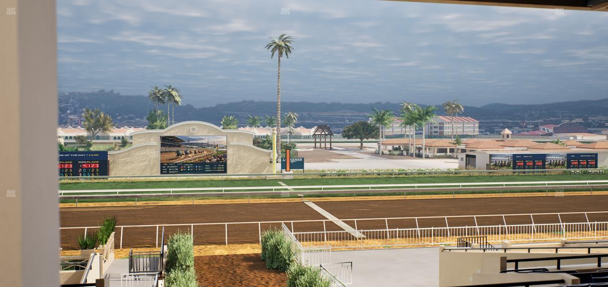 Del Mar Thoroughbred Club - Section Stretch Run Box 5 G Lvl 3 Seat View