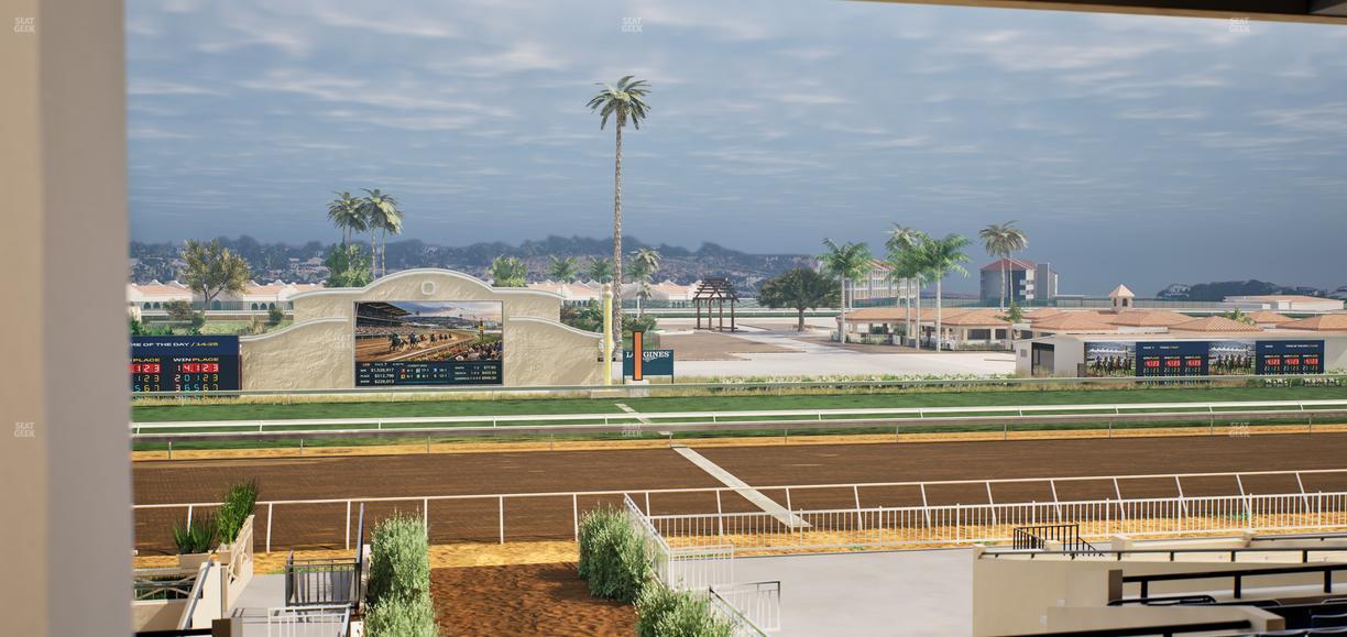 Del Mar Thoroughbred Club - Section Stretch Run Box 5 G Lvl 3 Seat View