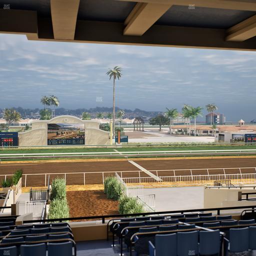Del Mar Thoroughbred Club - Section Stretch Run Box 5 G Lvl 3 Seat View