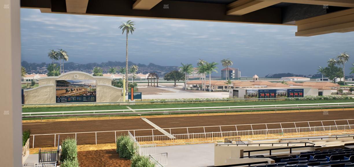Del Mar Thoroughbred Club - Section Stretch Run Box 5 H Lvl 3 Seat View