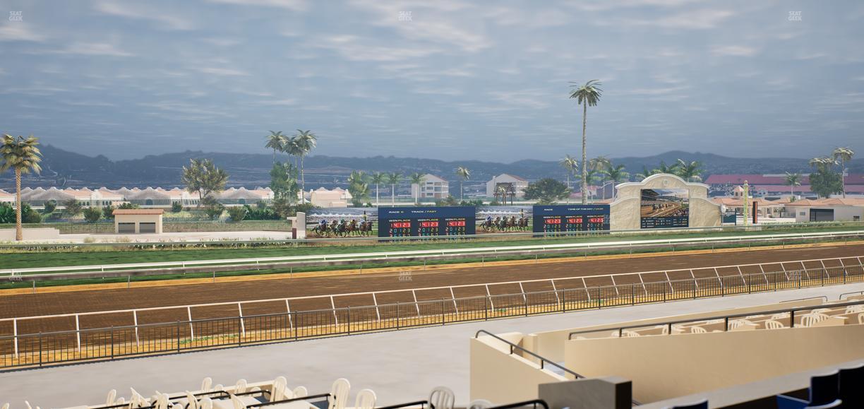 Del Mar Thoroughbred Club - Section Stretch Run Box 50 C Lvl 2 Seat View