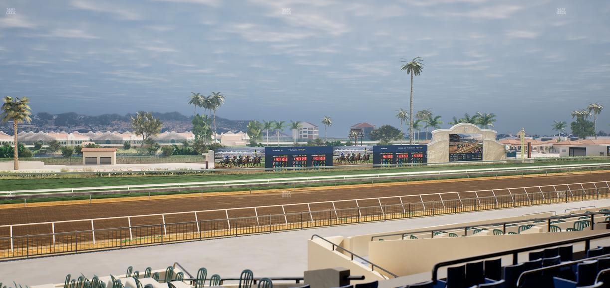 Del Mar Thoroughbred Club - Section Stretch Run Box 50 D Lvl 2 Seat View