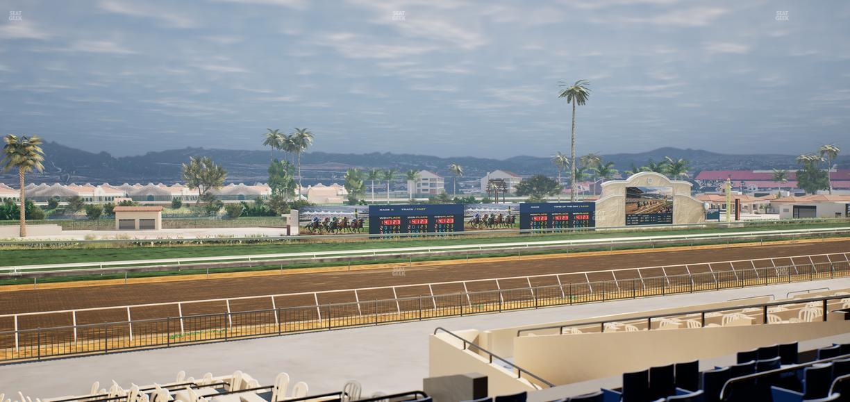 Del Mar Thoroughbred Club - Section Stretch Run Box 50 D Lvl 2 Seat View