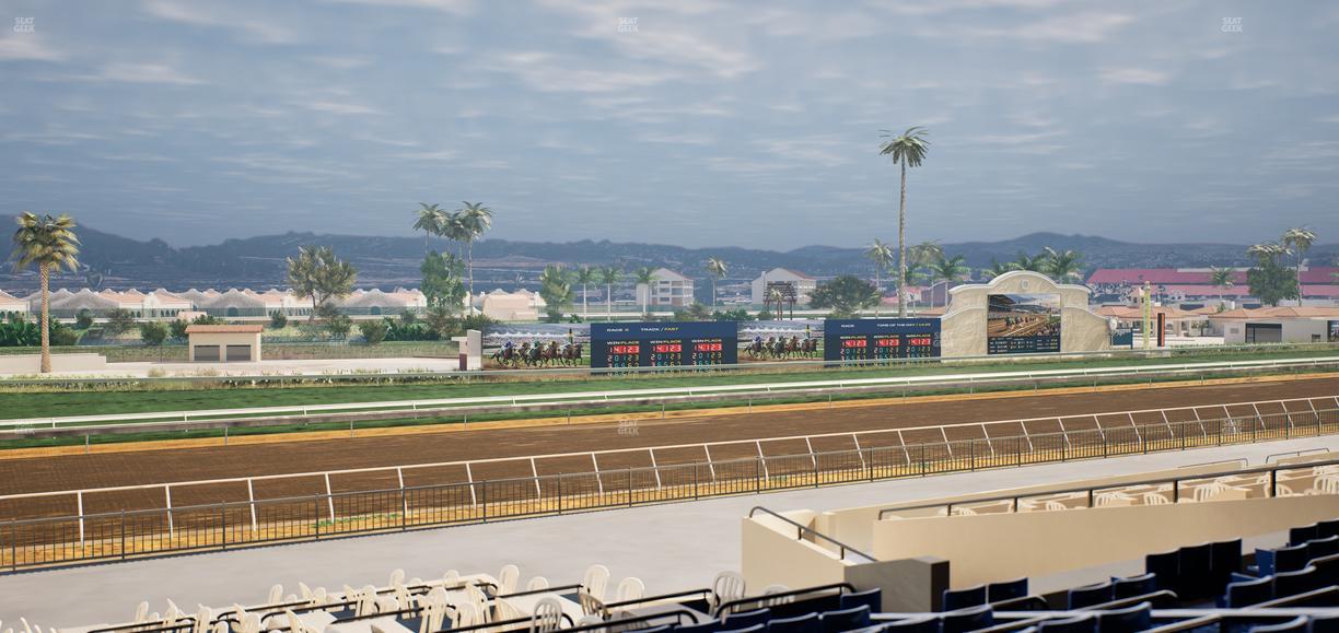 Del Mar Thoroughbred Club - Section Stretch Run Box 51 D Lvl 2 Seat View