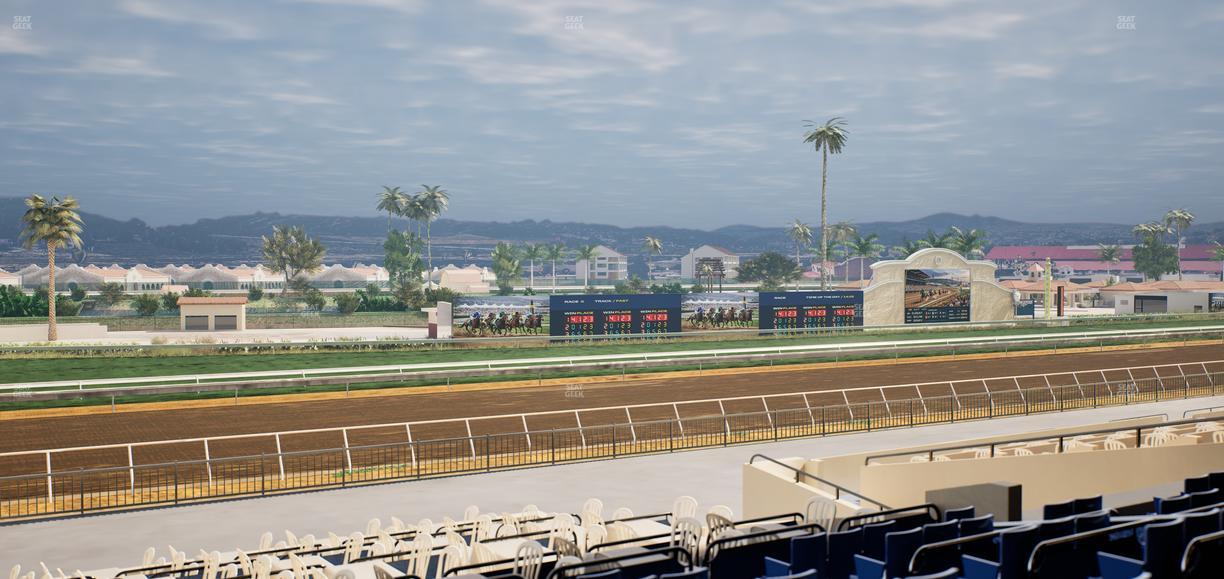 Del Mar Thoroughbred Club - Section Stretch Run Box 52 D Lvl 2 Seat View