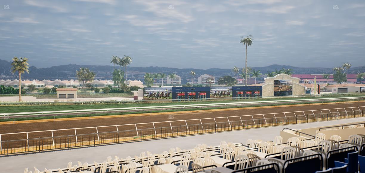 Del Mar Thoroughbred Club - Section Stretch Run Box 54 C Lvl 2 Seat View