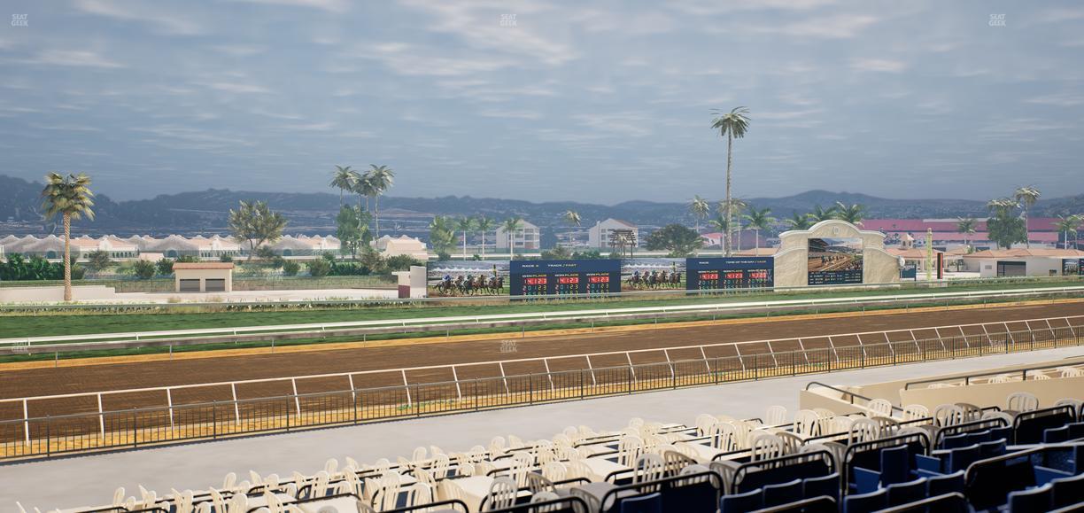 Del Mar Thoroughbred Club - Section Stretch Run Box 54 D Lvl 2 Seat View