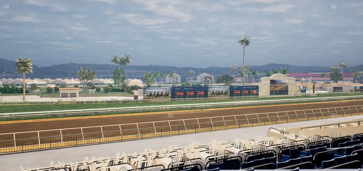 Del Mar Thoroughbred Club - Section Stretch Run Box 55 Lvl 2 Seat View