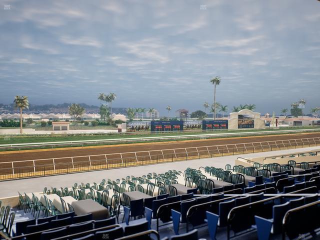 Del Mar Thoroughbred Club - Section Stretch Run Box 55 Lvl 2 Seat View
