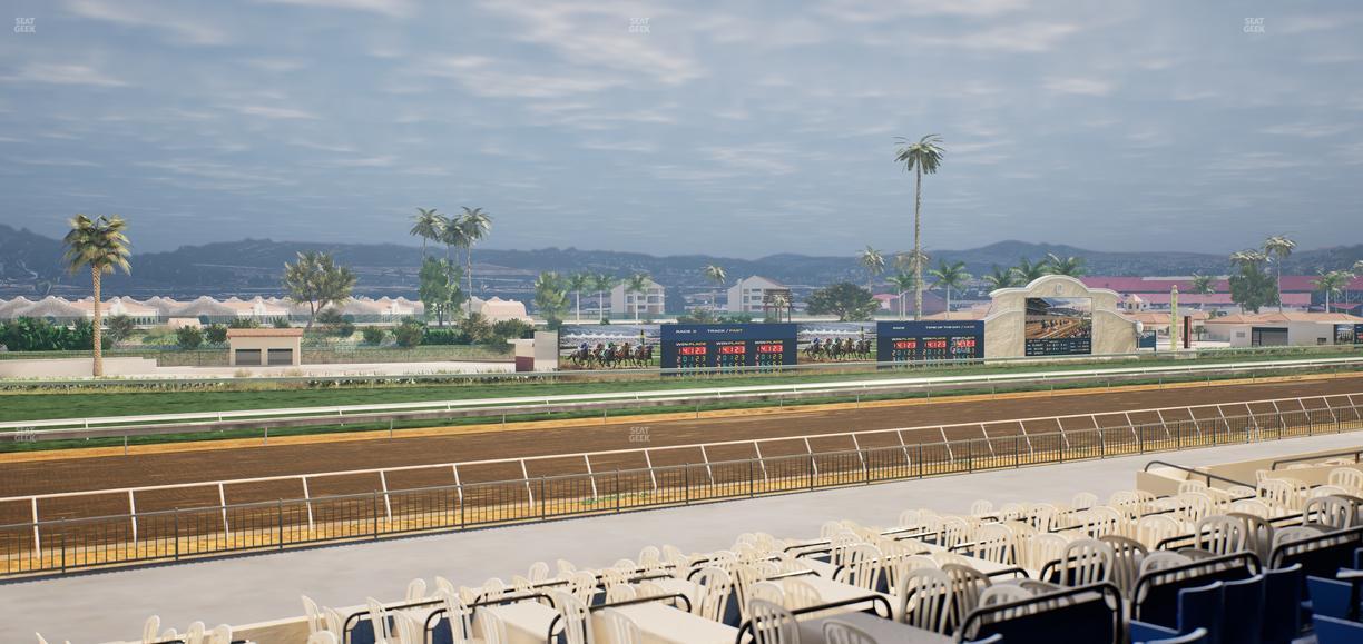 Del Mar Thoroughbred Club - Section Stretch Run Box 56 C Lvl 2 Seat View