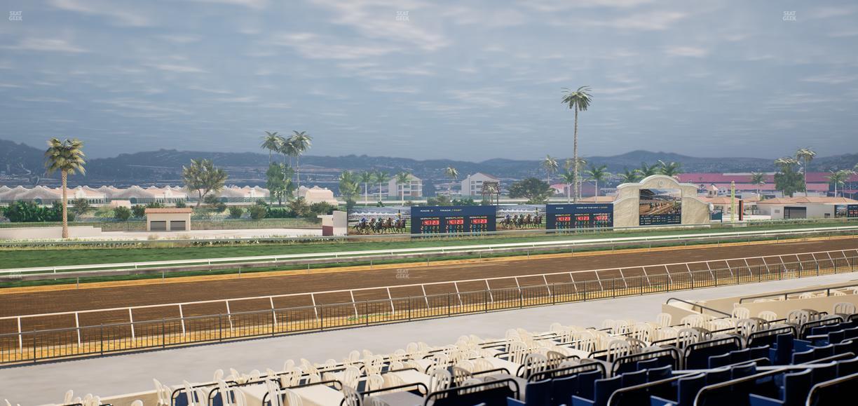 Del Mar Thoroughbred Club - Section Stretch Run Box 56 Lvl 2 Seat View
