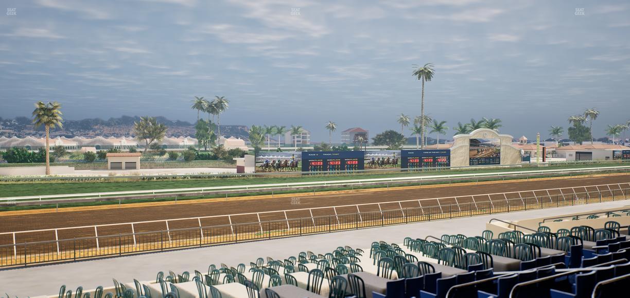 Del Mar Thoroughbred Club - Section Stretch Run Box 56 Lvl 2 Seat View