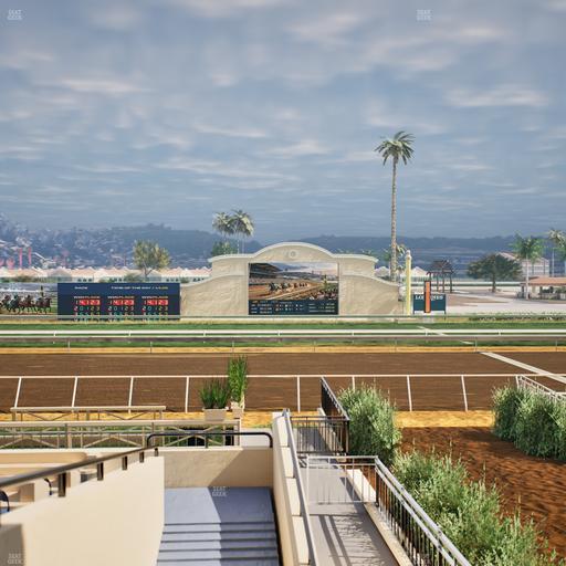 Del Mar Thoroughbred Club - Section Stretch Run Box 6 A Lvl 2 Seat View