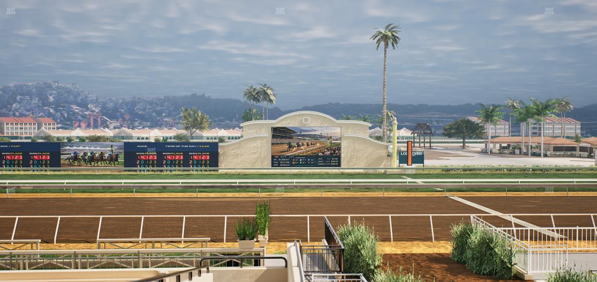 Del Mar Thoroughbred Club - Section Stretch Run Box 6 B Lvl 2 Seat View