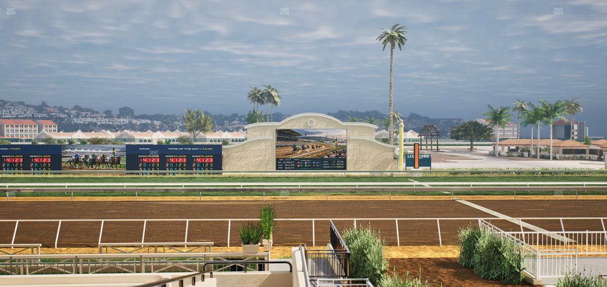 Del Mar Thoroughbred Club - Section Stretch Run Box 6 B Lvl 2 Seat View