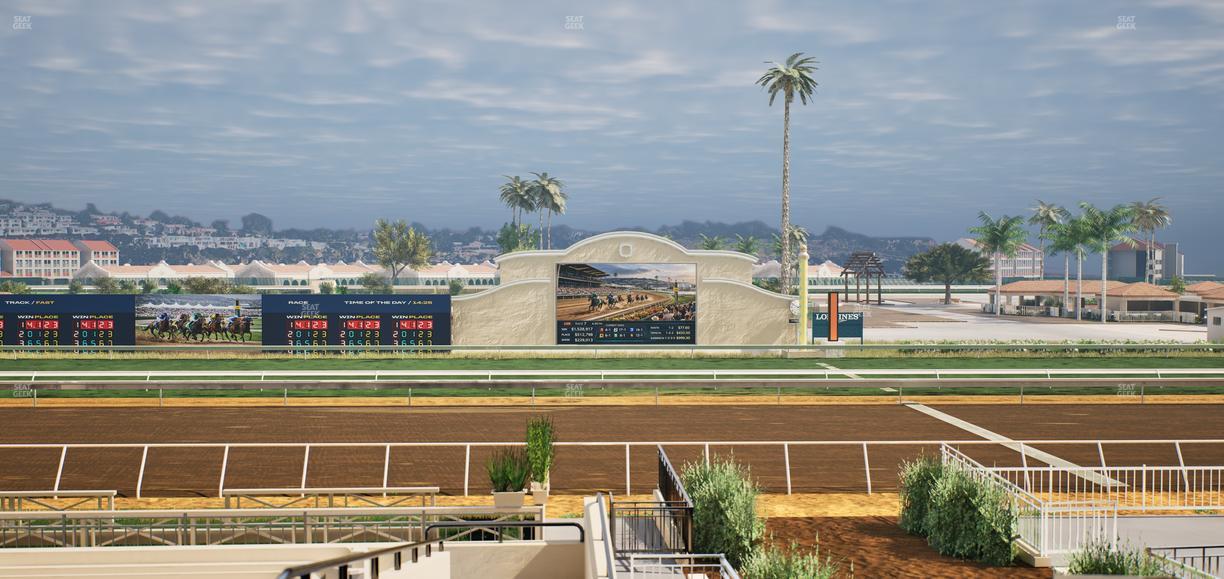 Del Mar Thoroughbred Club - Section Stretch Run Box 6 C Lvl 2 Seat View
