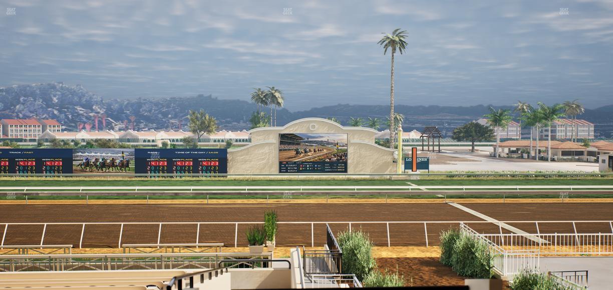 Del Mar Thoroughbred Club - Section Stretch Run Box 6 D Lvl 2 Seat View