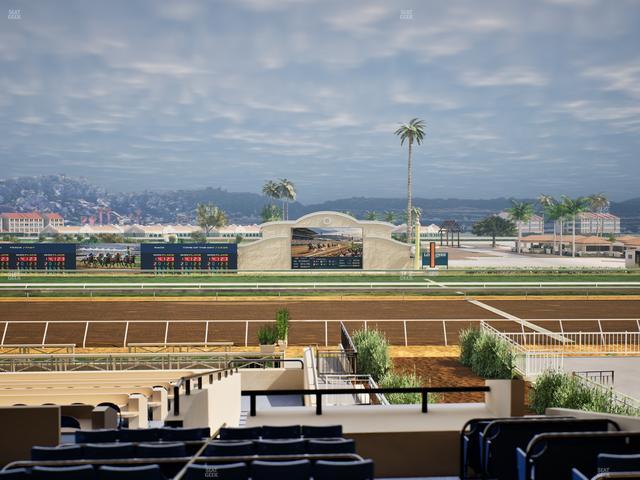 Del Mar Thoroughbred Club - Section Stretch Run Box 6 D Lvl 2 Seat View