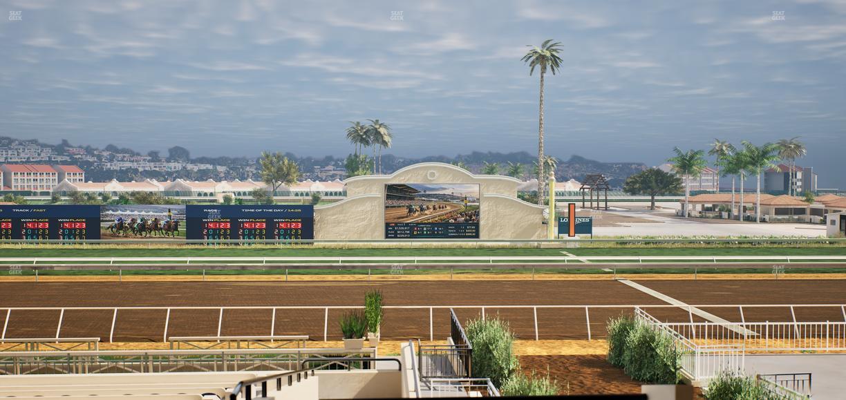 Del Mar Thoroughbred Club - Section Stretch Run Box 6 D Lvl 2 Seat View
