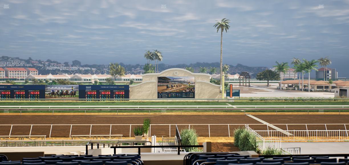 Del Mar Thoroughbred Club - Section Stretch Run Box 6 E Lvl 3 Seat View