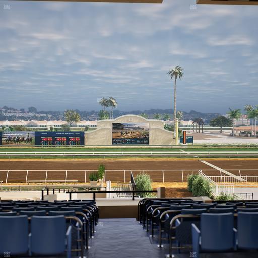 Del Mar Thoroughbred Club - Section Stretch Run Box 6 E Lvl 3 Seat View