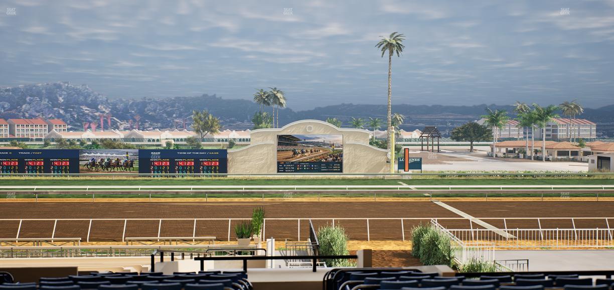 Del Mar Thoroughbred Club - Section Stretch Run Box 6 E Lvl 3 Seat View