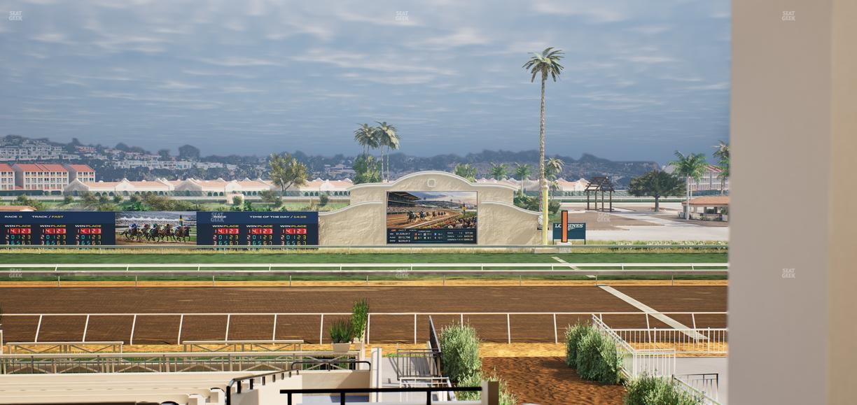 Del Mar Thoroughbred Club - Section Stretch Run Box 6 G Lvl 3 Seat View