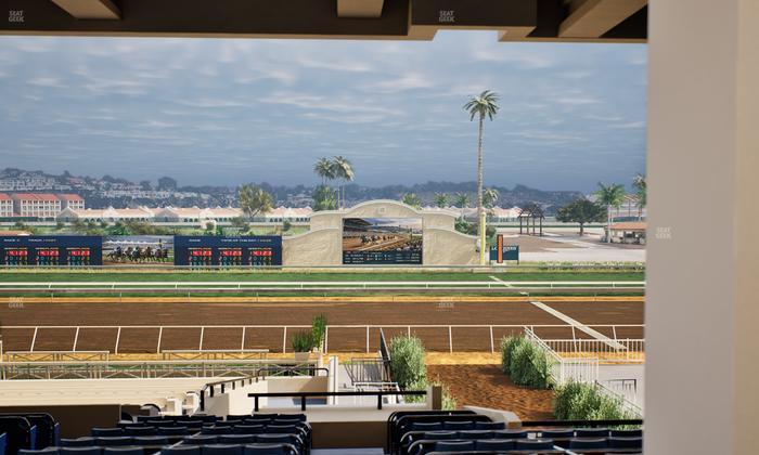 Del Mar Thoroughbred Club - Section Stretch Run Box 6 G Lvl 3 Seat View