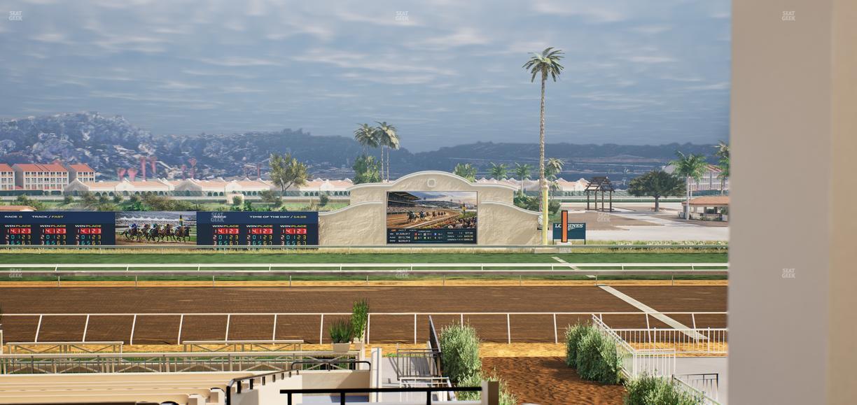 Del Mar Thoroughbred Club - Section Stretch Run Box 6 G Lvl 3 Seat View