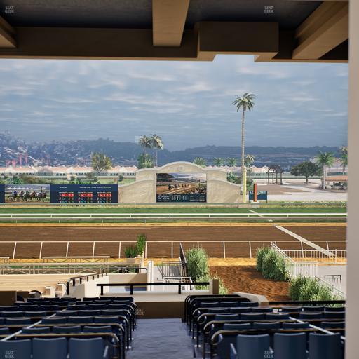 Del Mar Thoroughbred Club - Section Stretch Run Box 6 G Lvl 3 Seat View