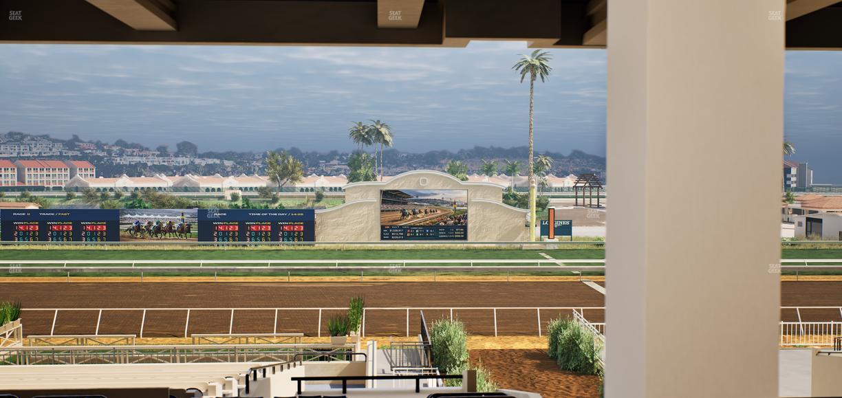 Del Mar Thoroughbred Club - Section Stretch Run Box 6 H Lvl 3 Seat View