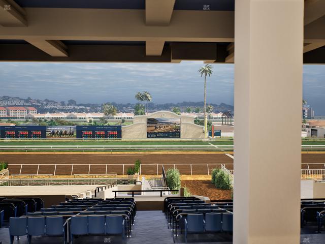 Del Mar Thoroughbred Club - Section Stretch Run Box 6 H Lvl 3 Seat View