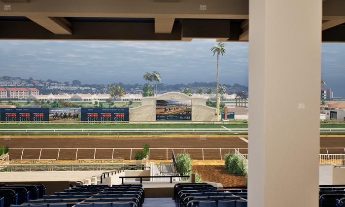 Del Mar Thoroughbred Club - Section Stretch Run Box 6 H Lvl 3 Seat View