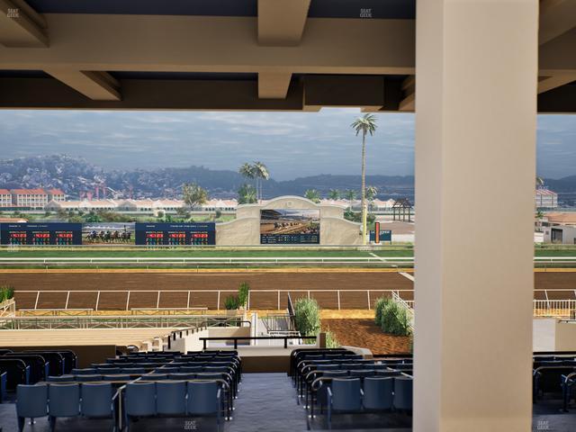 Del Mar Thoroughbred Club - Section Stretch Run Box 6 H Lvl 3 Seat View