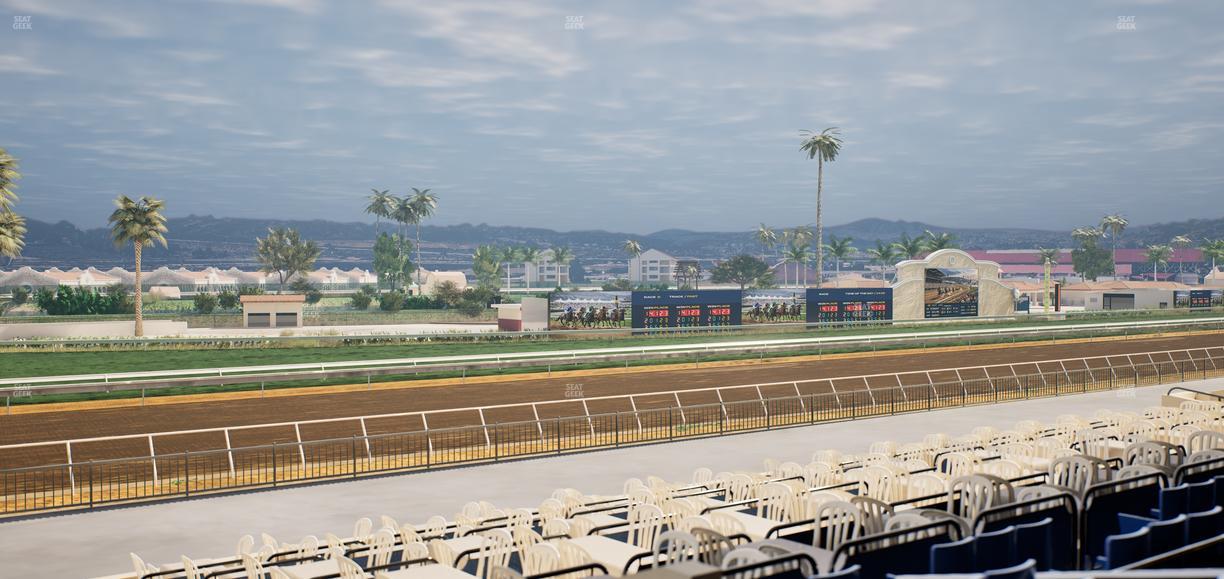 Del Mar Thoroughbred Club - Section Stretch Run Box 61 C Lvl 2 Seat View