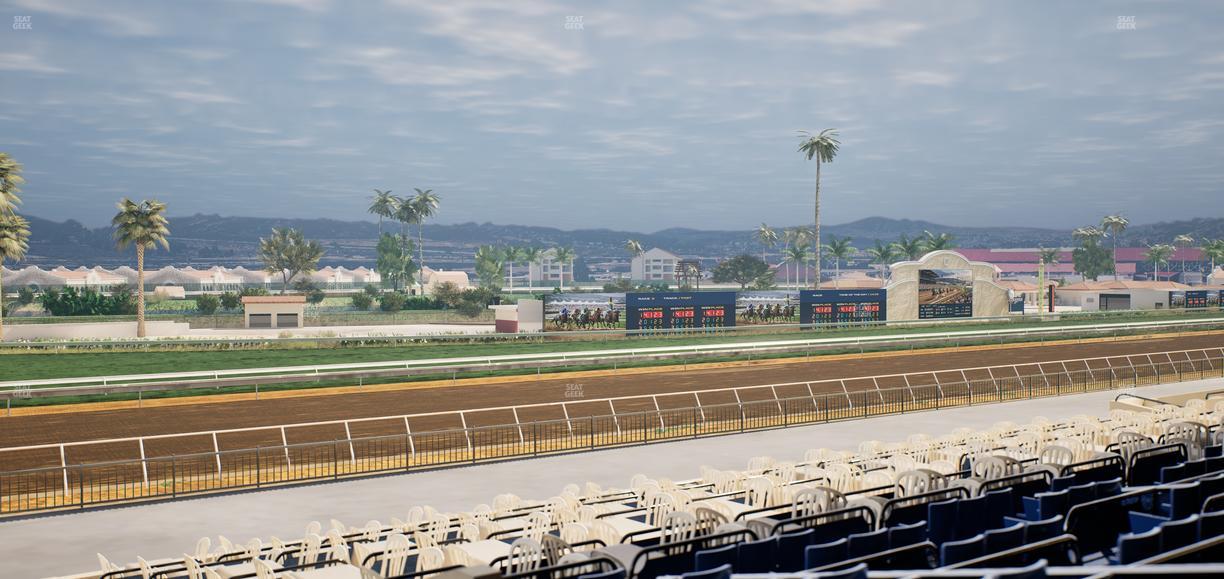 Del Mar Thoroughbred Club - Section Stretch Run Box 61 D Lvl 2 Seat View