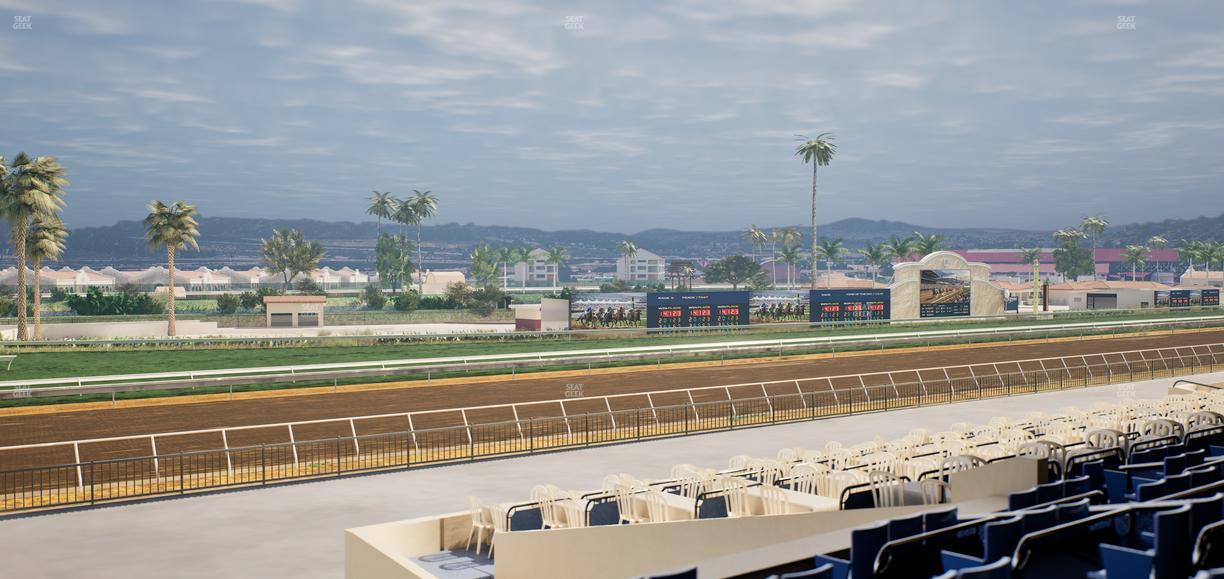 Del Mar Thoroughbred Club - Section Stretch Run Box 64 D Lvl 2 Seat View
