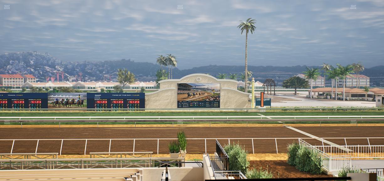 Del Mar Thoroughbred Club - Section Stretch Run Box 7 D Lvl 2 Seat View