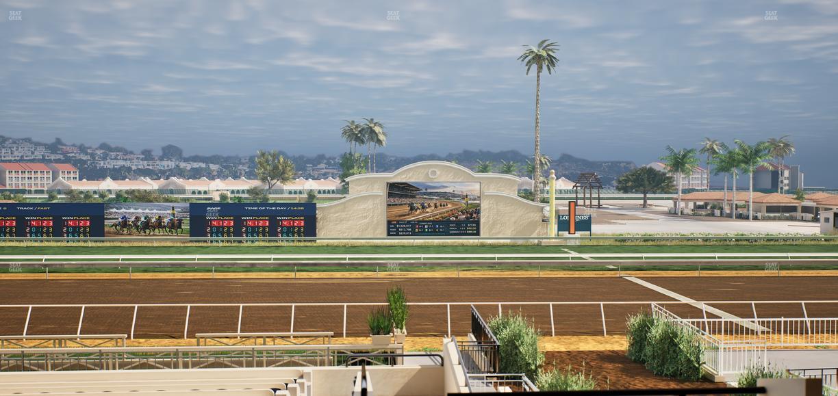 Del Mar Thoroughbred Club - Section Stretch Run Box 7 D Lvl 2 Seat View