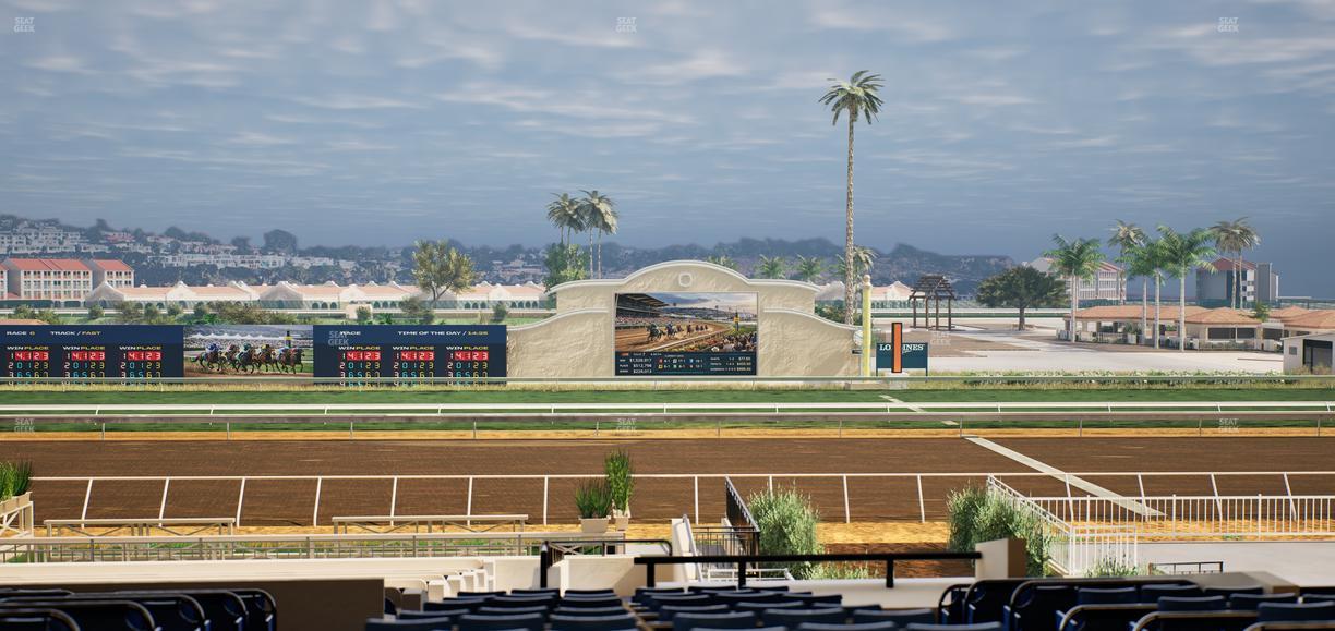 Del Mar Thoroughbred Club - Section Stretch Run Box 7 E Lvl 3 Seat View
