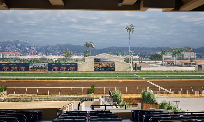 Del Mar Thoroughbred Club - Section Stretch Run Box 7 G Lvl 3 Seat View