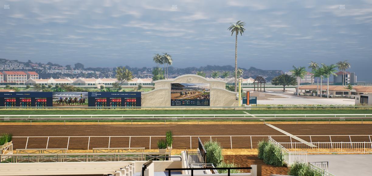 Del Mar Thoroughbred Club - Section Stretch Run Box 7 G Lvl 3 Seat View