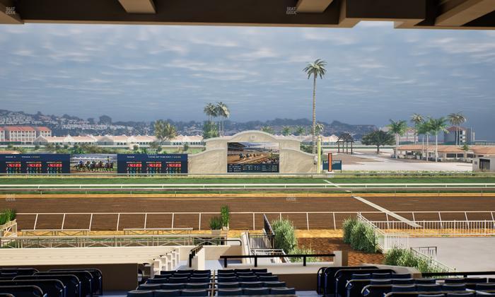 Del Mar Thoroughbred Club - Section Stretch Run Box 7 G Lvl 3 Seat View