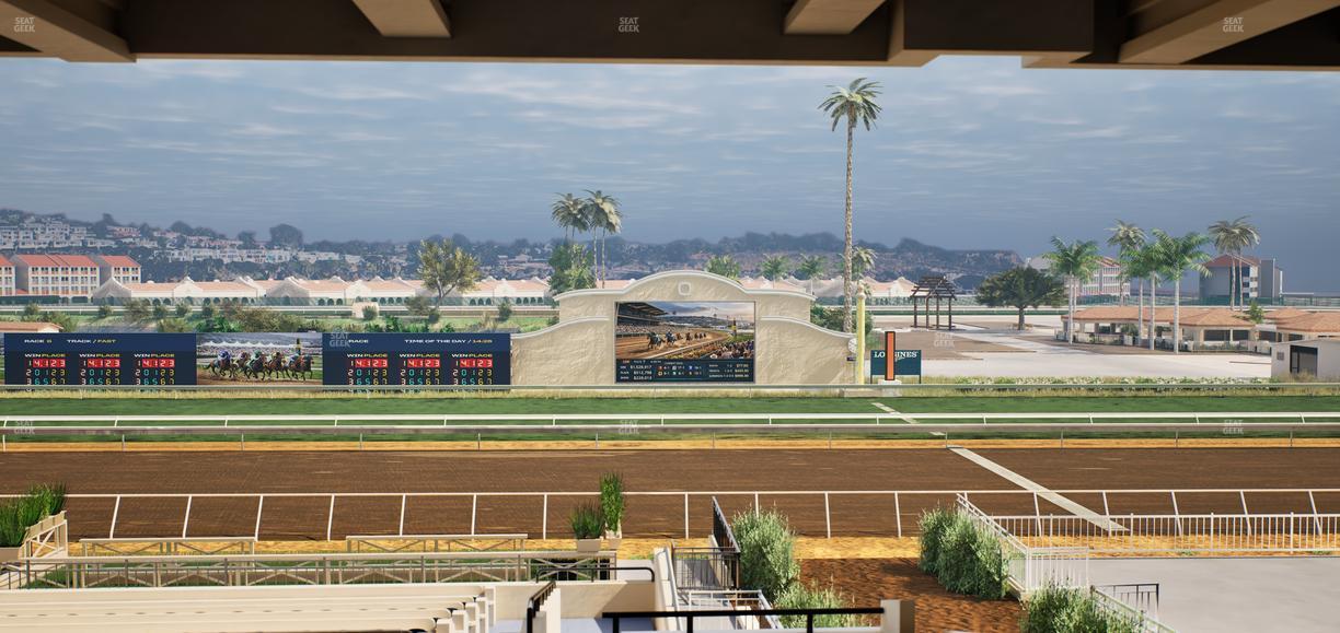 Del Mar Thoroughbred Club - Section Stretch Run Box 7 H Lvl 3 Seat View