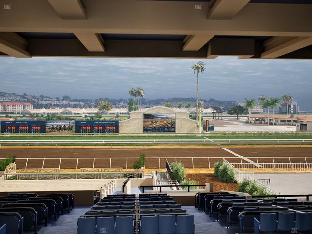 Del Mar Thoroughbred Club - Section Stretch Run Box 7 H Lvl 3 Seat View