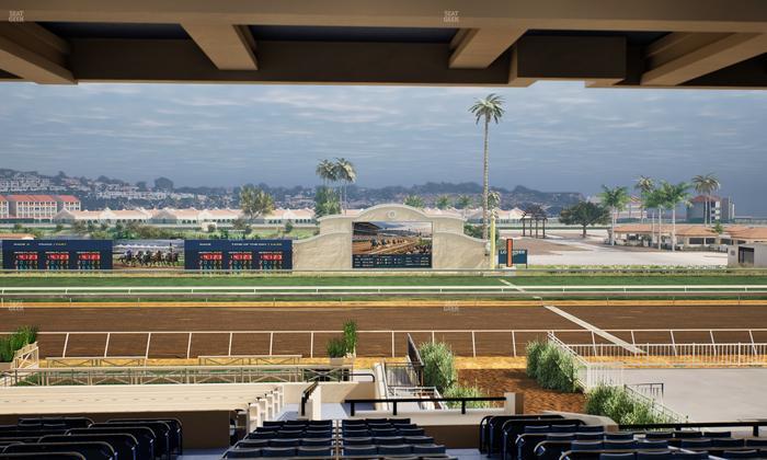 Del Mar Thoroughbred Club - Section Stretch Run Box 7 H Lvl 3 Seat View