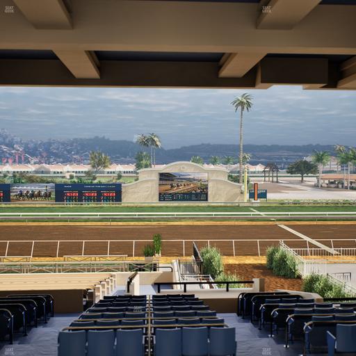 Del Mar Thoroughbred Club - Section Stretch Run Box 7 H Lvl 3 Seat View