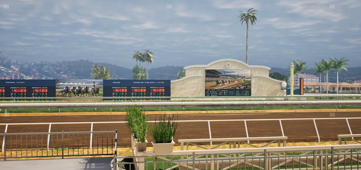 Del Mar Thoroughbred Club - Section Stretch Run Box 8 B Lvl 1 Seat View